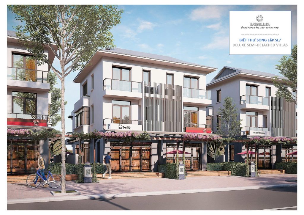 Biệt thự song lập đường 36m khu Camelia Dự án Eco Garden Huế