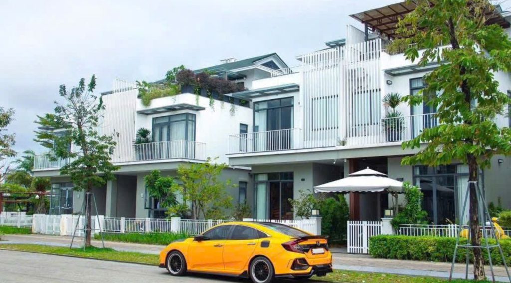Biệt thự song lập hướng nam thực tế 150m2 dự án Eco Garden Huế
