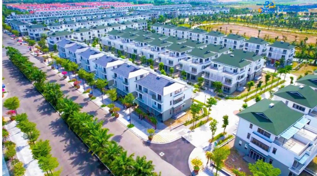 Biệt thự song lập thực tế 150m2 khu iris nhìn trên cao dự án Eco Garden Huế