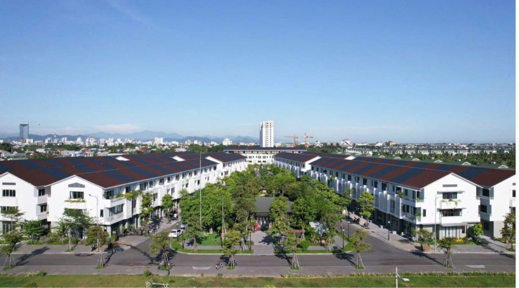 Hình ảnh nhà liền kề dự án Eco Garden Huế nhìn ngang