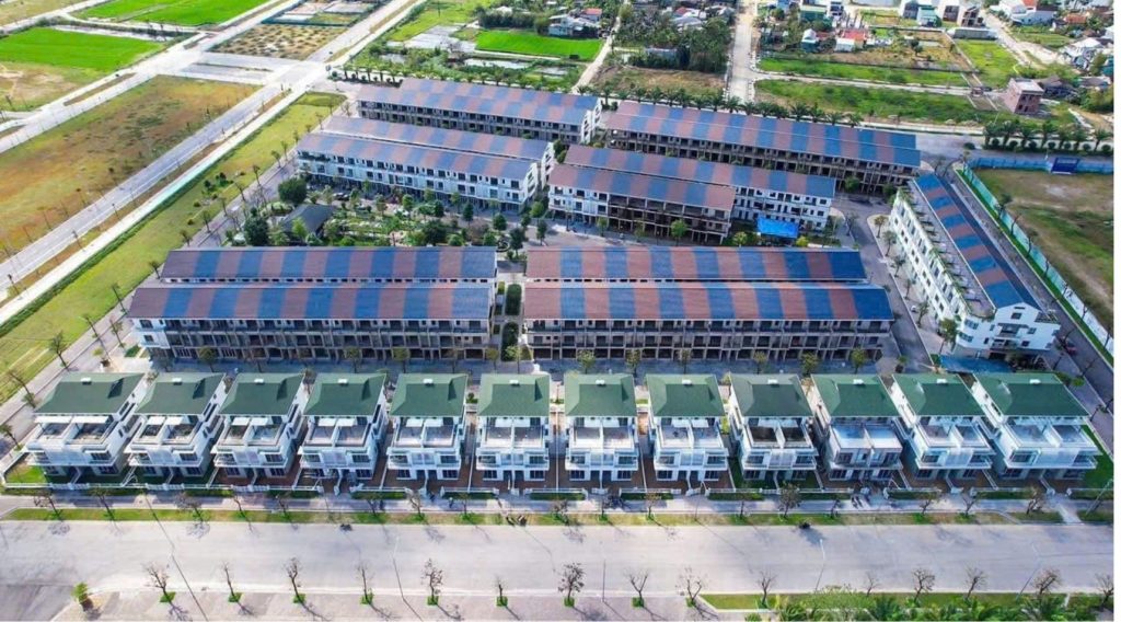 Hình ảnh nhà liền kề dự án Eco Garden Huế nhìn trên cao