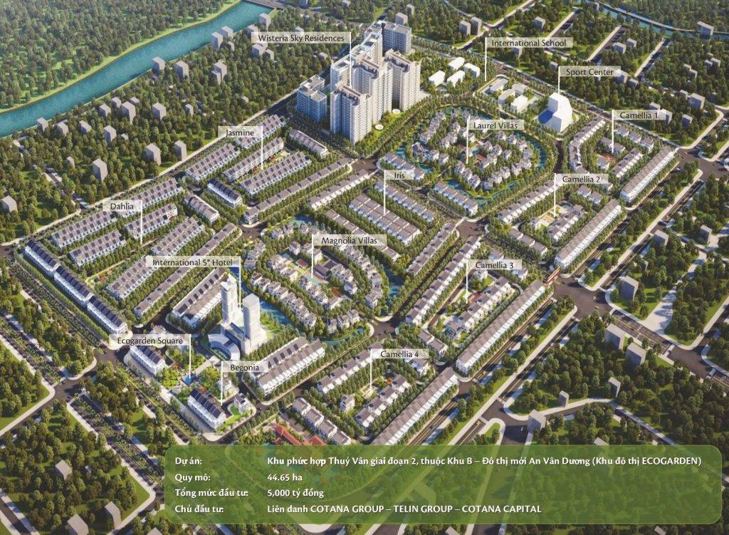 Mặt bằng chi tiết phân khu dự án eco garden huế