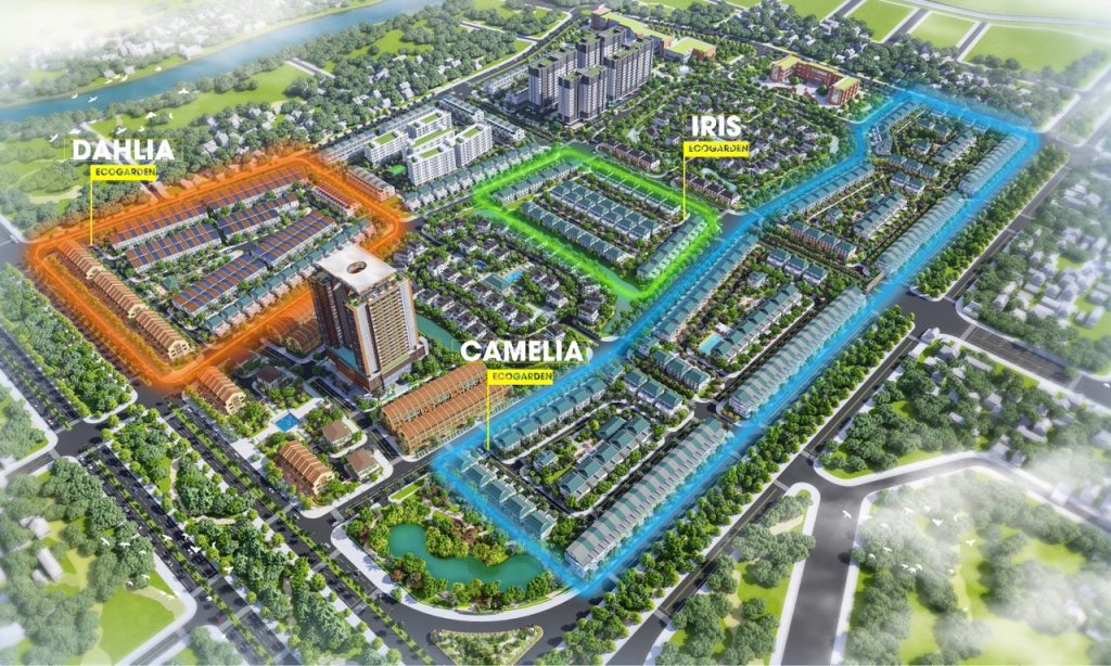 dự án EcoGarden Huế Tổng quan các phân khu Camelia