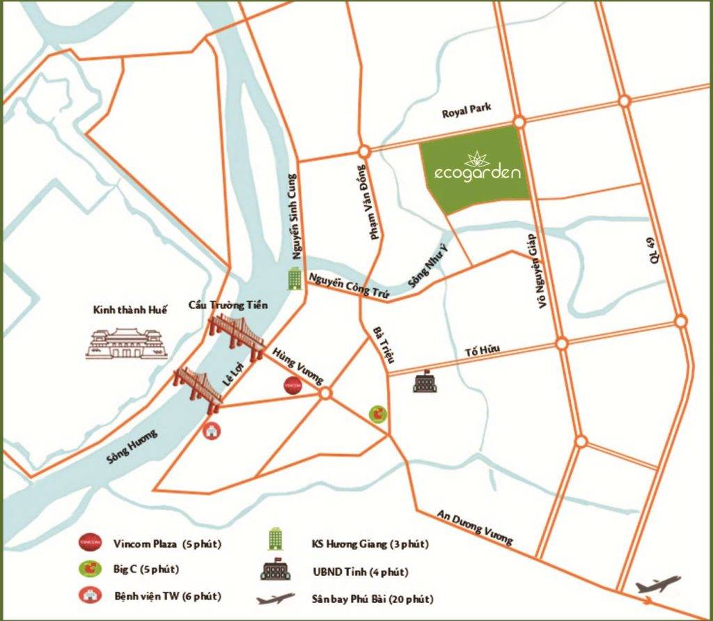 vị trí eco garden huế