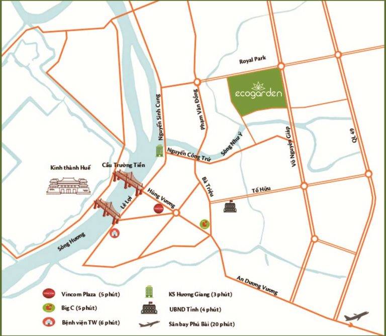 vị trí eco garden huế