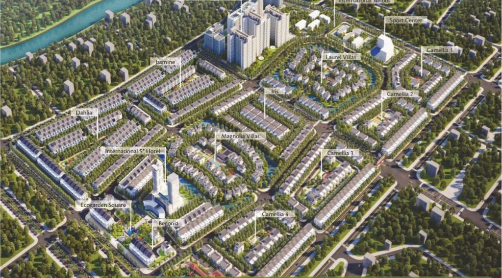 dự án eco garden huế Mặt bằng chi tiết phân khu