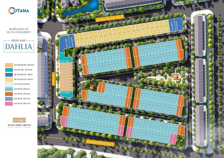 Mặt bằng sản phẩm Eco Garden Huế khu Dahlia