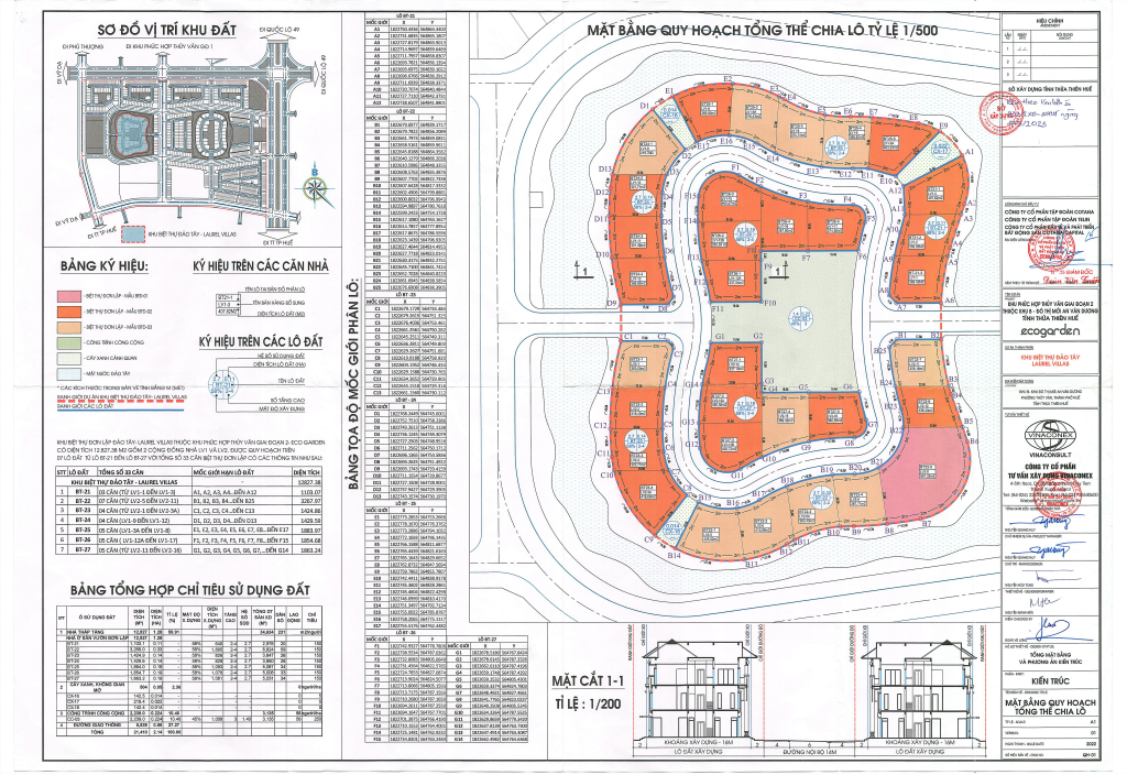 Mặt bằng đảo tây biệt thự đảo eco garden huế